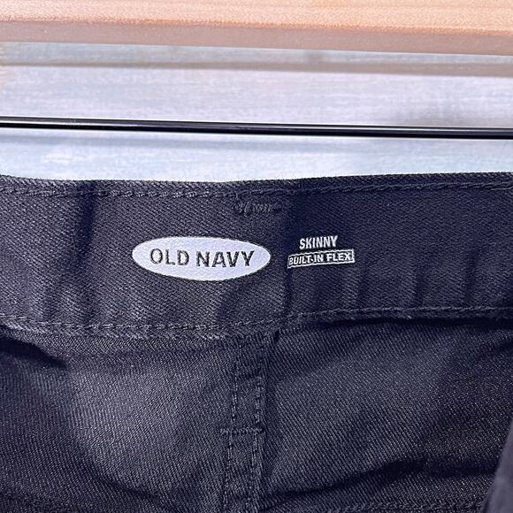 OLD NAVY Built In Flex Skinny Jeans Black Stretch Denim Mens 33x30 - Picture 6 of 7